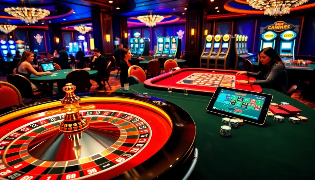 Experience dynamic gameplay at https://s8net.com/ with intense action at casino tables and vibrant slot machines.