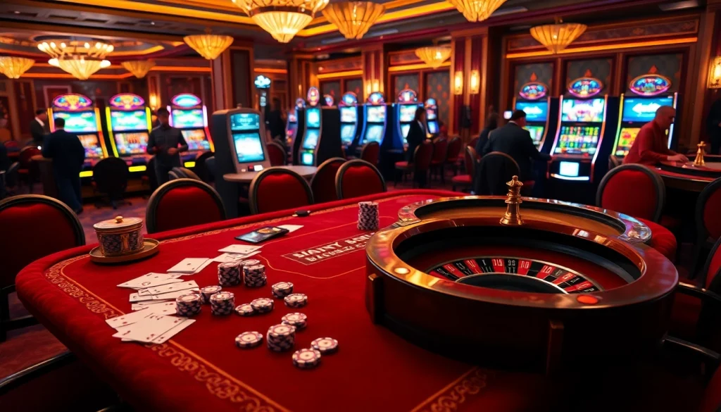 Experience thrill and excitement at say88 with vibrant casino games, poker chips, and roulette wheels.