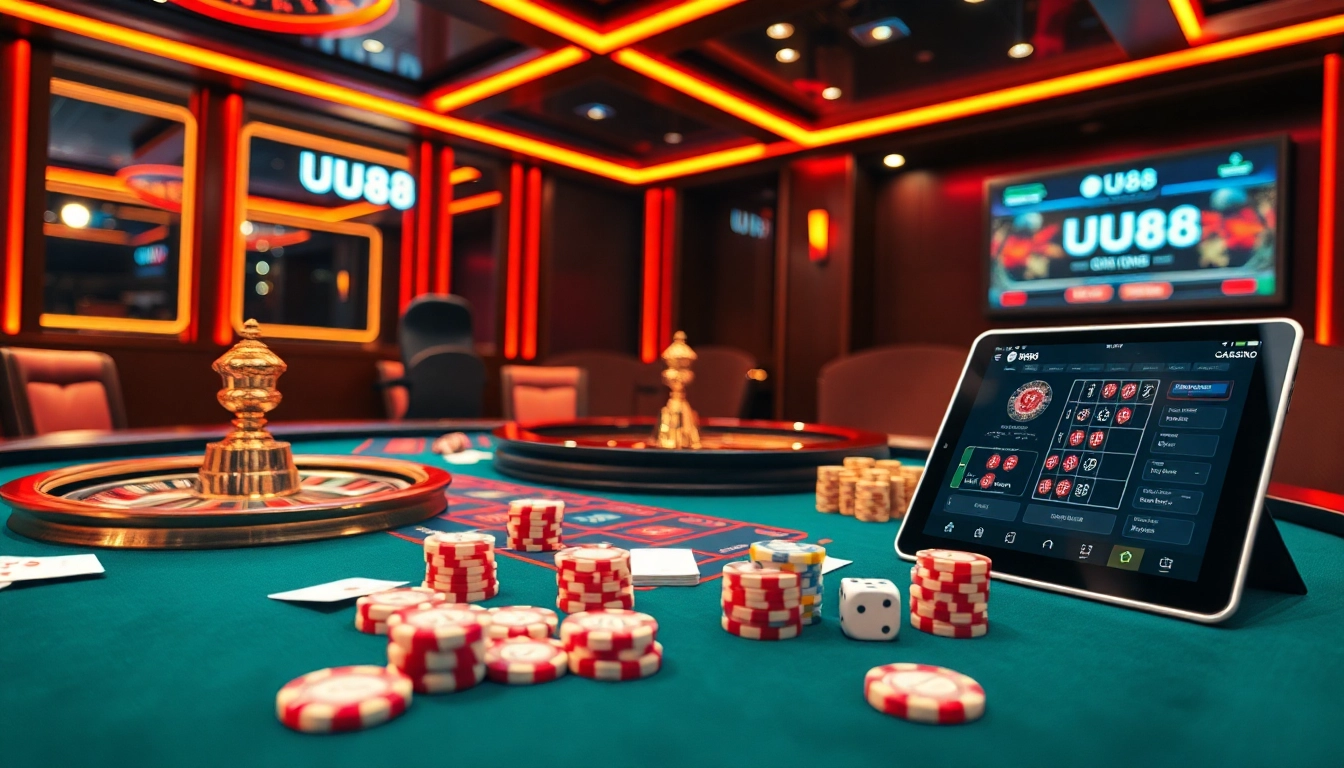 Experience intense gaming excitement at UU88 casino with vibrant tables and thrilling gameplay.