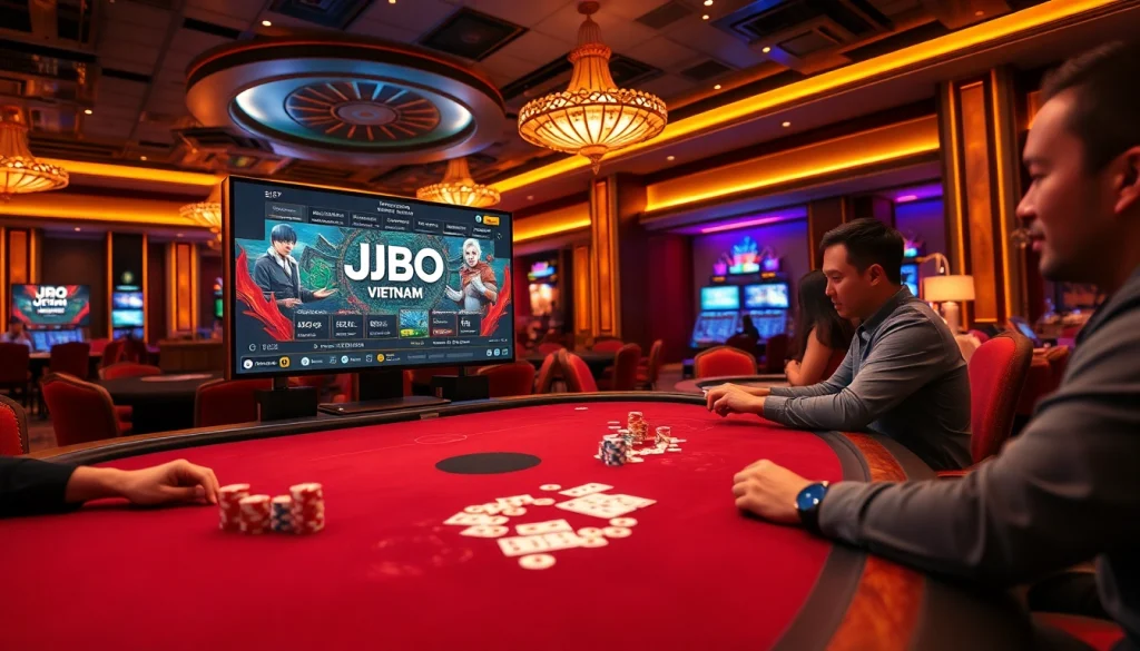 Experience high-stakes excitement with JBO Vietnam at a vibrant casino table.