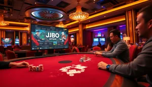 Experience high-stakes excitement with JBO Vietnam at a vibrant casino table.