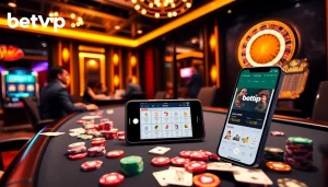 Tham gia các trò chơi đầy kịch tính tại Betvip với hình ảnh casino sống động và gameplay tinh tế.