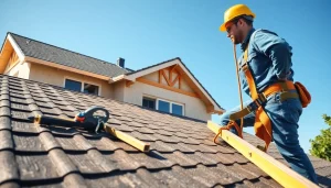 Trouver couvreur fiable sur un toit en construction avec outils professionnels.