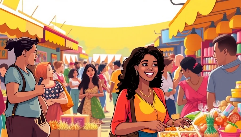 Découvrez l'univers dynamique de buzznetting.fr à travers un marché animé.