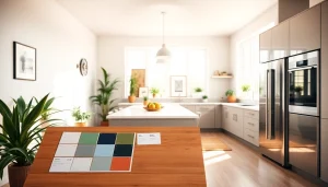 Transform the ambiance of your space with expert home renovation in a modern kitchen featuring natural light.