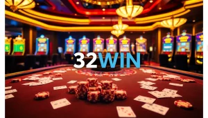 Experience thrilling bets and wins at 32WIN's vibrant casino tables.