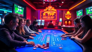 Engage with https://duel-rewards.com at a vibrant digital blackjack table showcasing high RTP excitement.