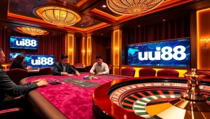 Experience thrilling action at uu88 casino with dynamic poker gameplay and vibrant chips.