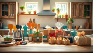 Explore kitchenware gift ideas NZ showcased in a stylish kitchen setting.