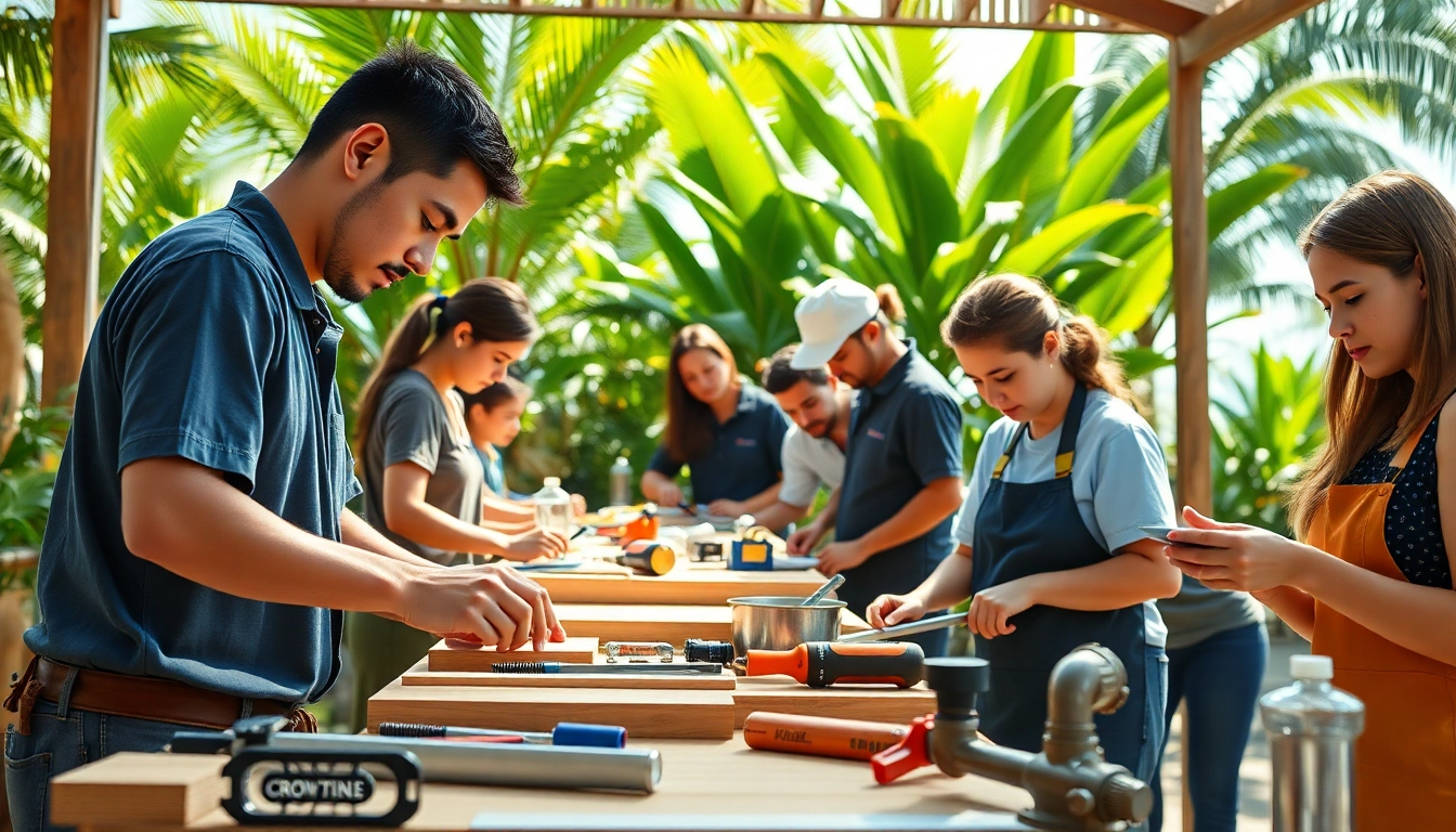 Students learning at trade schools in Hawaii, showcasing hands-on training in various trades.