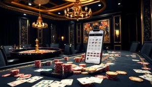 Gambling enthusiasts playing at a luxurious casino table featuring new66 elements.