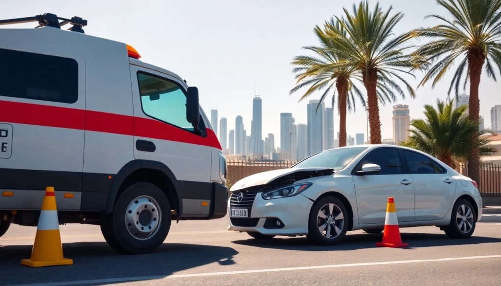 Assistive car recovery services offered by https://trtrecoveryuae.com in a professional Miami setting.