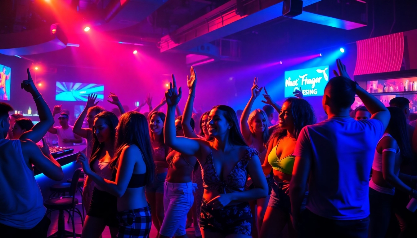 Experience vibrant nightlife at Must-Visit Clubs in Puerto Rico with friends dancing joyfully in a crowded club.