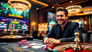 Exciting gameplay at xx88 casino, featuring vibrant cards and spinning roulette wheel.