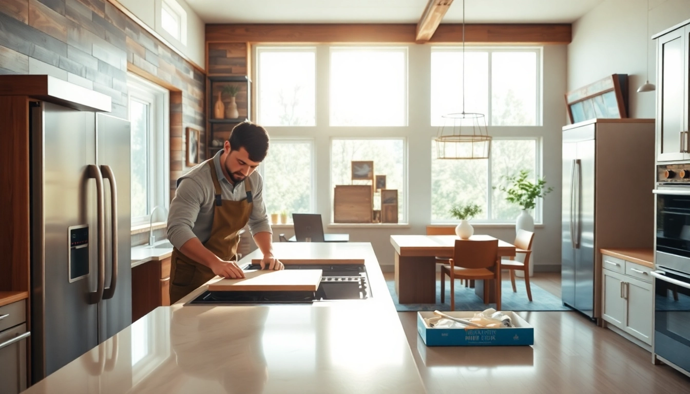 Transform your space with expert home renovation, highlighting a stunning kitchen redesign.