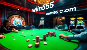 Experience the thrilling action at win55 com where players engage in casino games like poker and roulette.