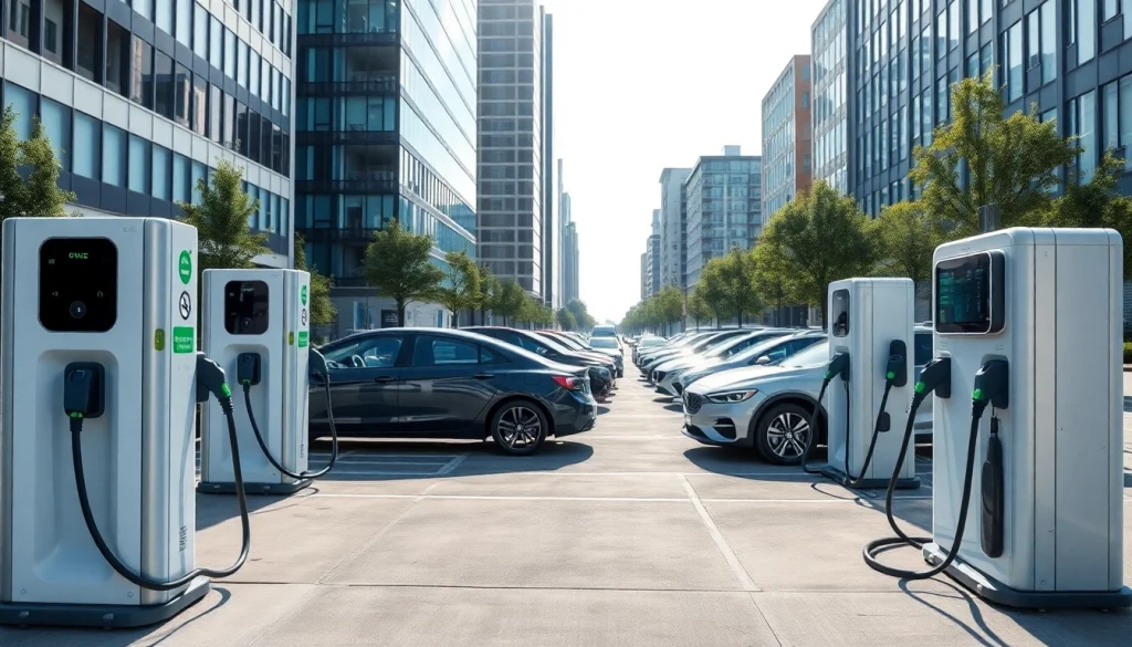 Engaging visual of EV charging news highlighting modern charging station advancements.