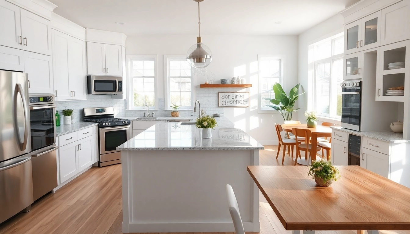 Transform a space with a stunning home renovation showcasing a modern kitchen.