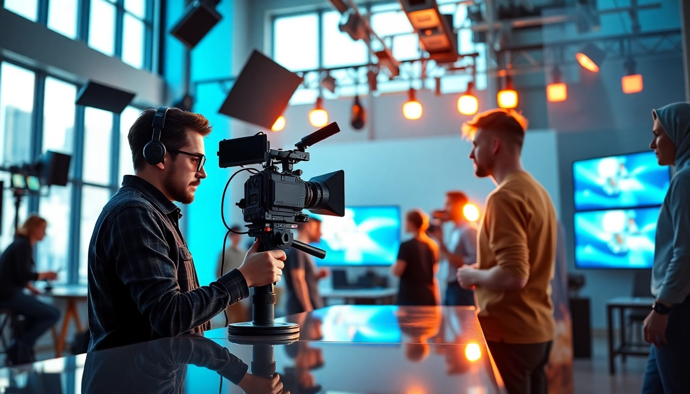 Engaged team at a video production company Phoenix creating dynamic projects