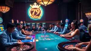 Experience the thrill of gaming at 79 King casino, featuring lively tables and vibrant slot machines.