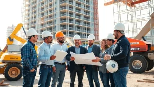 Collaboration among experts showcases New Jersey Commercial General Contractor service on a dynamic job site.