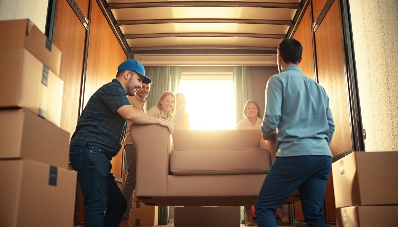 Canadian movers efficiently assist a family with their relocation, showcasing professional service.