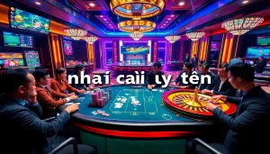 High-energy poker game at a reputable casino, highlighting nhà cái uy tín in exciting gameplay.