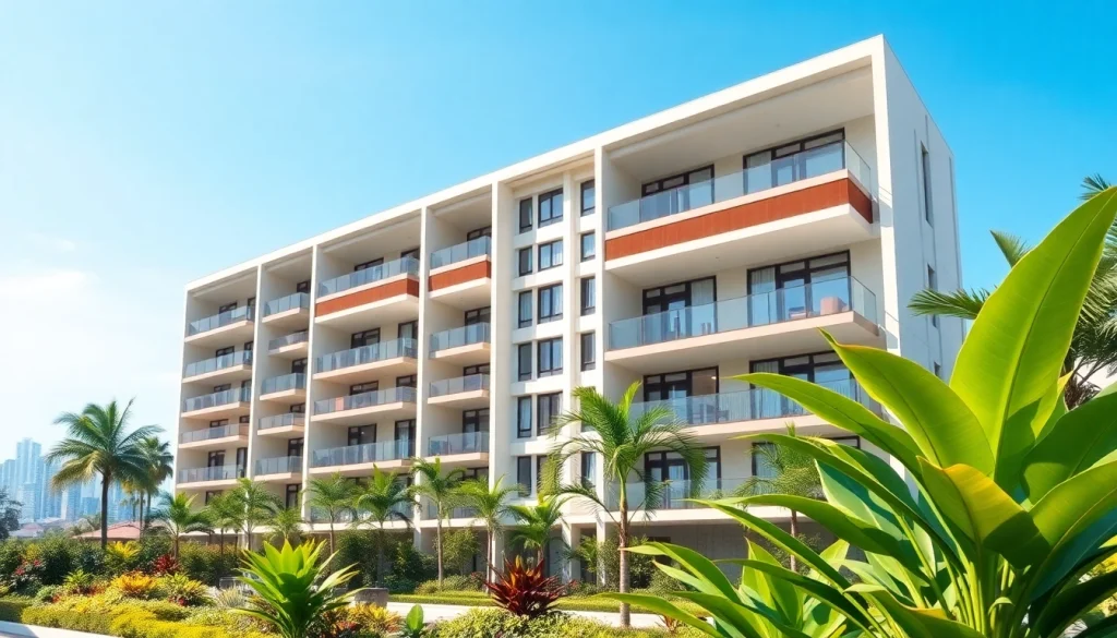 View of tampines st 95 ec showcasing modern architecture and vibrant gardens.