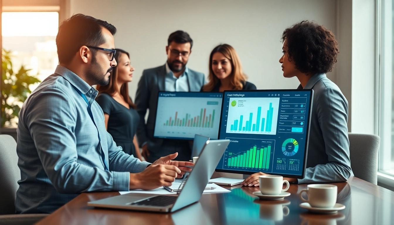 Analyze Competitive intelligence metrics with a professional business team collaborating