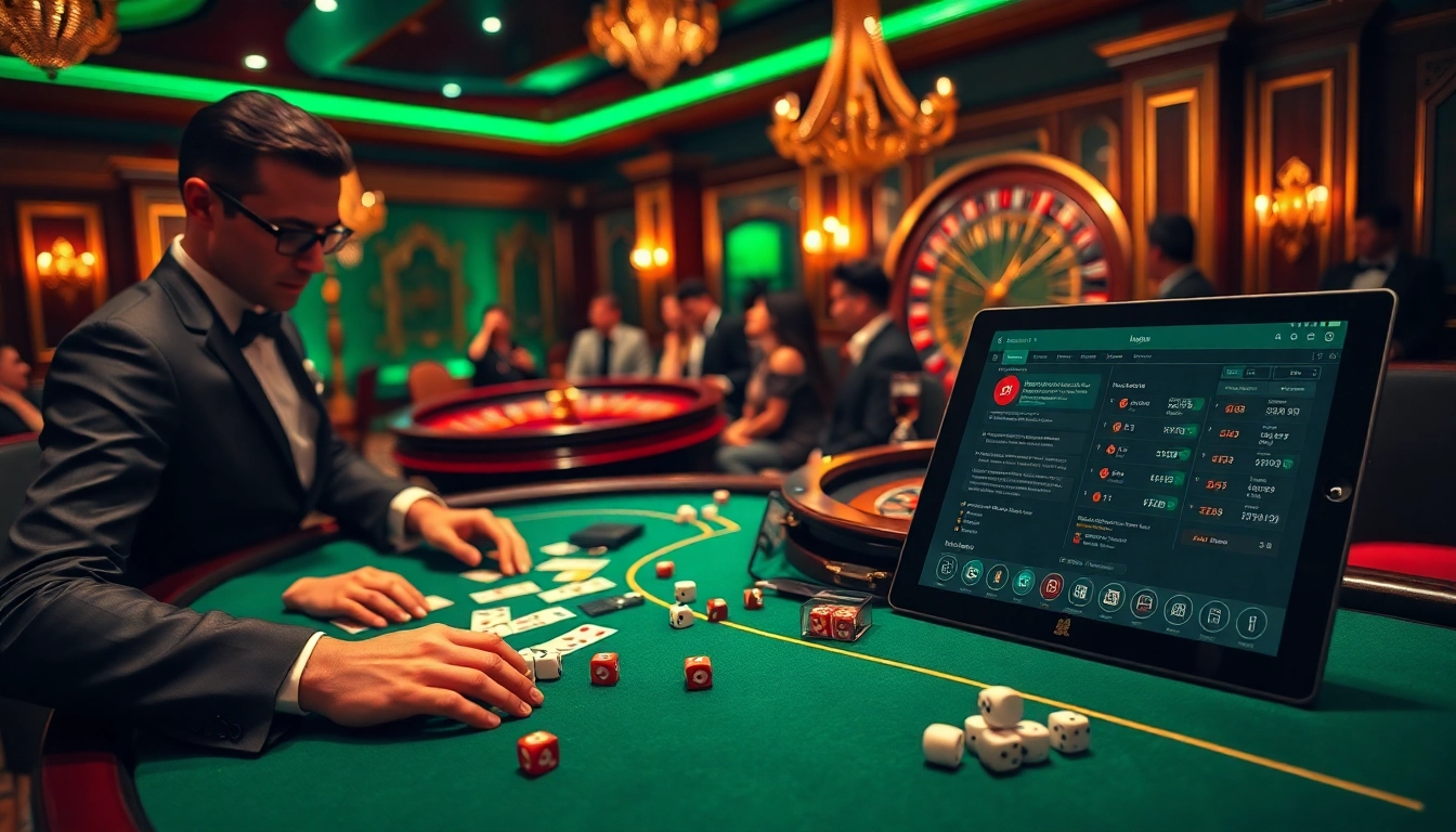 Engaging casino scene examining if hidden wiki legal through poker and roulette excitement.