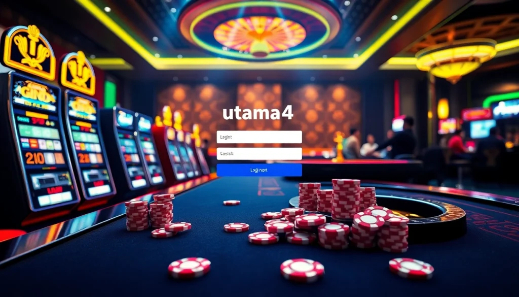 Rasakan sensasi kemenangan di Utama4D Login dengan elemen kasino berwarna-warni dan gameplay yang imersif.