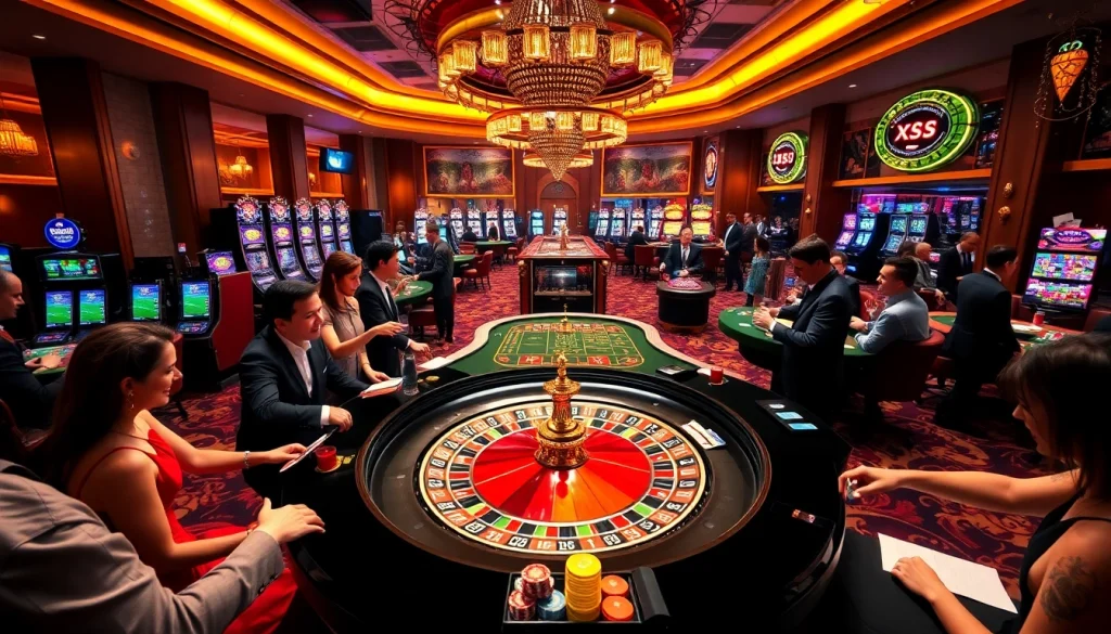 Experience high-stakes gambling with Vaoluoi tv on an upscale casino floor.
