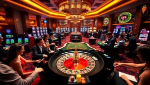 Experience high-stakes gambling with Vaoluoi tv on an upscale casino floor.
