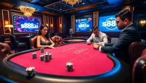 S88A.io brings a thrilling blackjack experience to life with high-stakes action, diverse players, and luxurious decor.