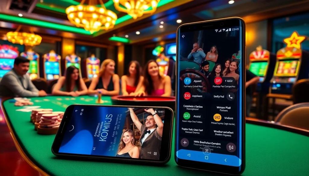 Players enjoying games at S8 Casino with vibrant poker chips and slot machines.