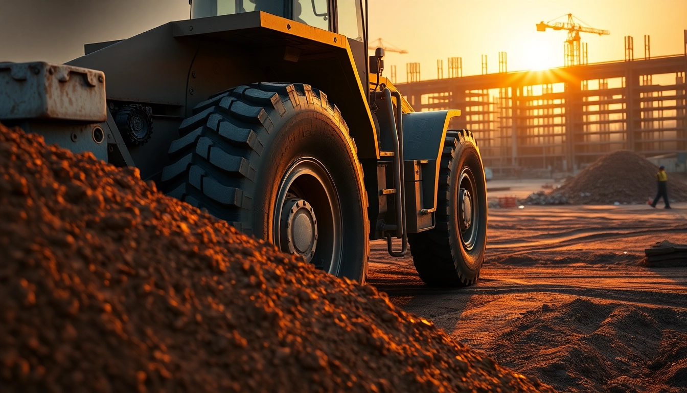 Rent wheel loaders efficiently moving earth at a vibrant construction site.