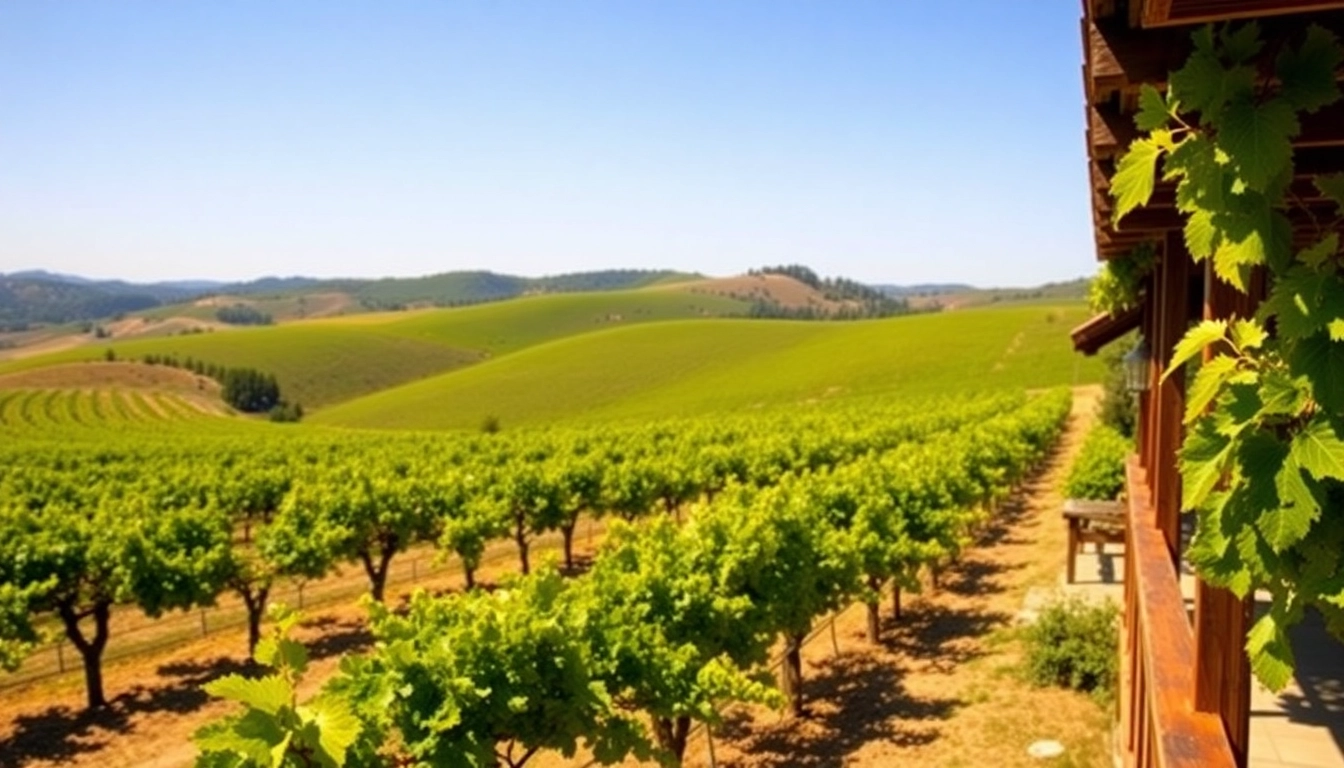 Experience the beautiful vineyard landscape of Carksburg CA with picturesque grapevines and rustic charm.