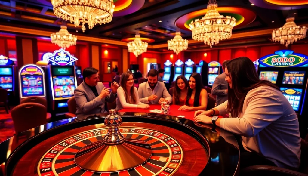 Engaged players enjoying poker at SODO Casino, showcasing excitement and strategy.