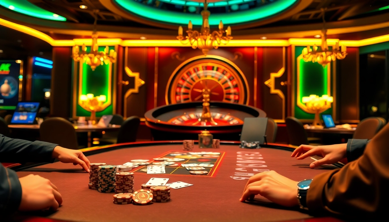 Experience thrilling gaming at 98win trang chủ with vibrant casino visuals and poker excitement.