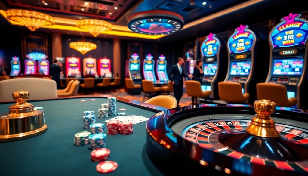 Experience luxury at Clube VIP HHBET with exclusive poker and roulette action in a glamorous casino setting.