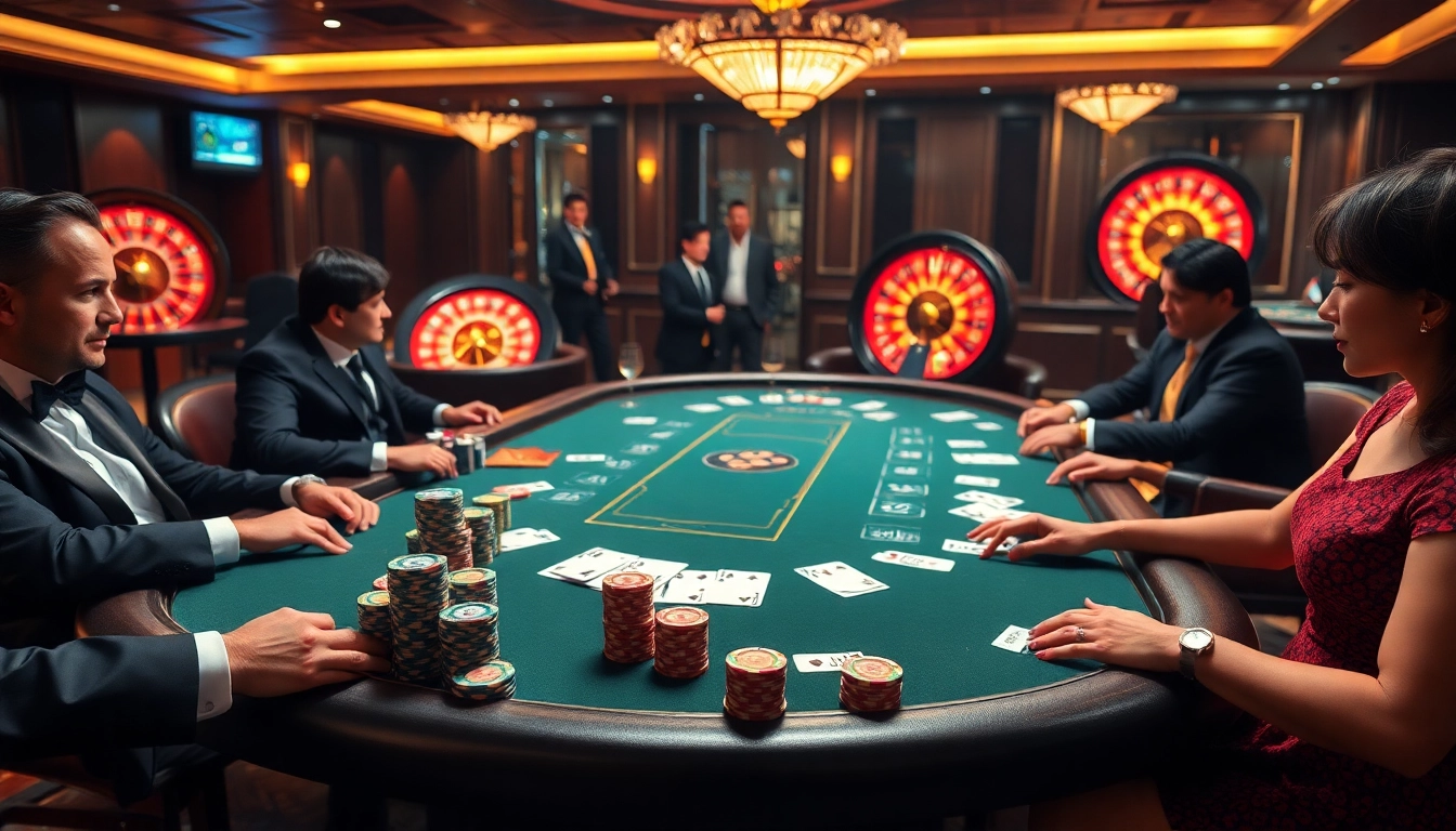 Experience the thrill of gambling with Tool xổ số siêu tốc in a luxurious casino setting.