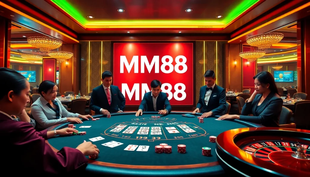 Experience thrilling gameplay at MM88 with vibrant casino elements.
