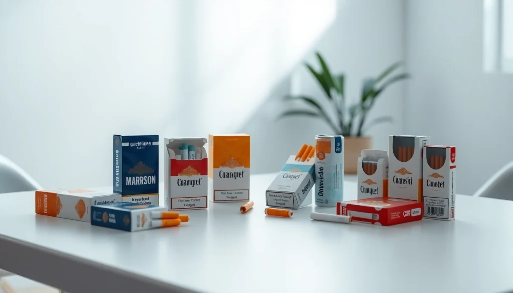 Cigarette selection showcasing cheap cigarettes online for effortless shopping convenience.