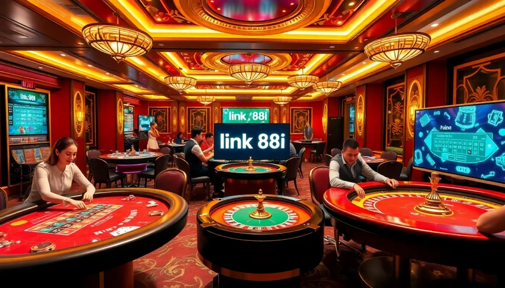 Experience thrilling gameplay at the casino with link 88i and players enjoying intense gaming moments.