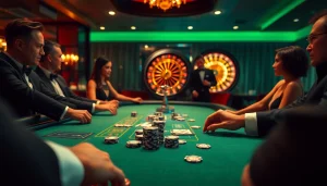 Experience the thrill of 7upbet with an exciting casino scene featuring strategic poker and roulette.