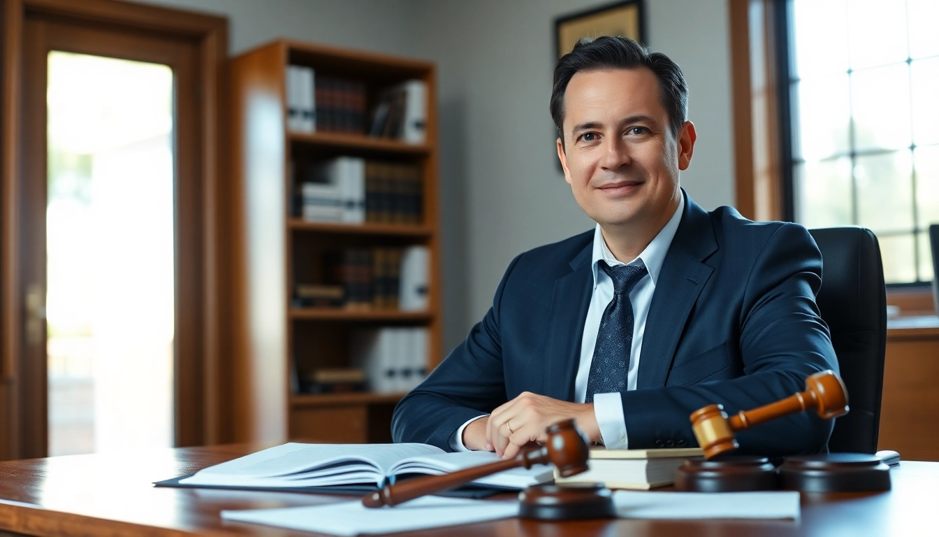 Charleston criminal lawyer in a professional office setting, showcasing legal expertise and approachability.