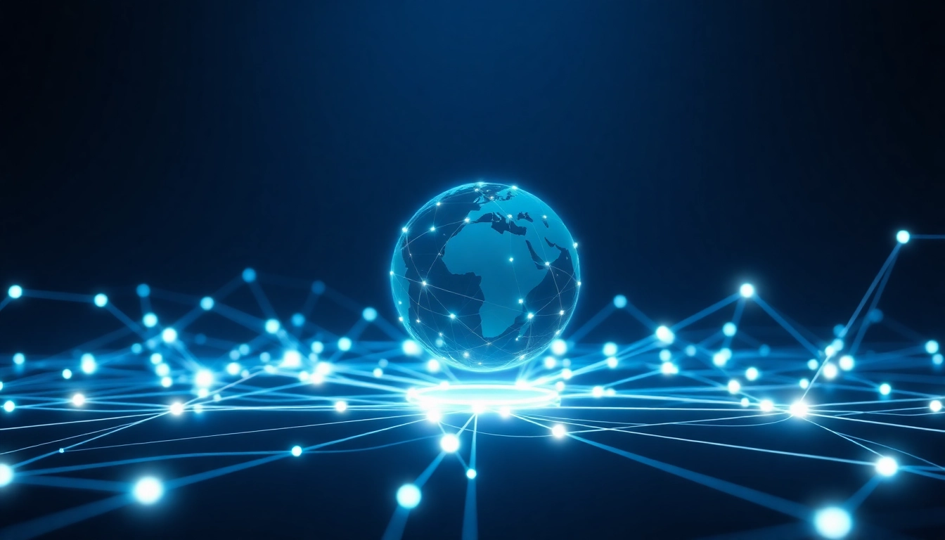 avral.net의 연결성과 네트워크 개념을 표현한 이미지