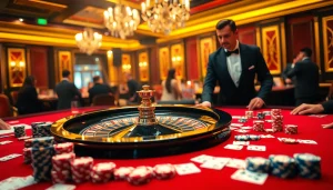 Experience the thrill of rr88 casino gaming with a vibrant and luxurious roulette scene.