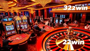 Experience the excitement of 32win with vibrant casino gaming, including poker and slot machines.