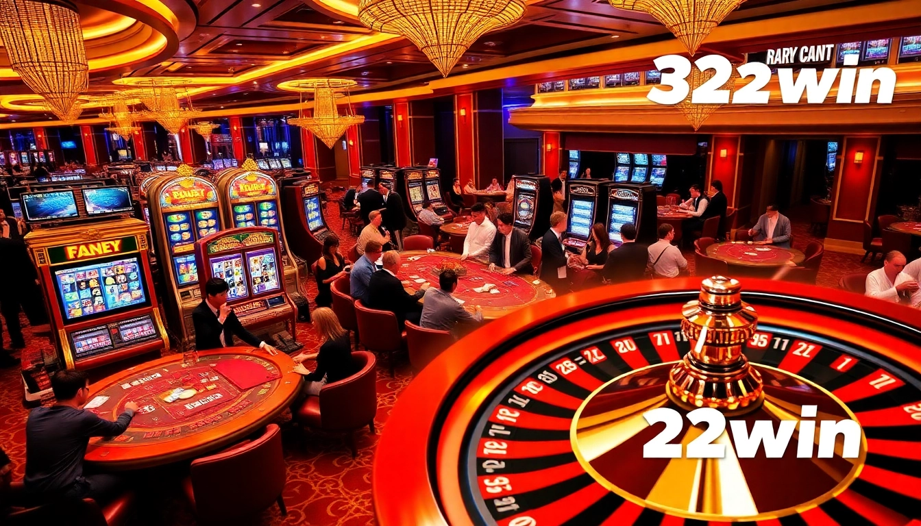 Experience the excitement of 32win with vibrant casino gaming, including poker and slot machines.